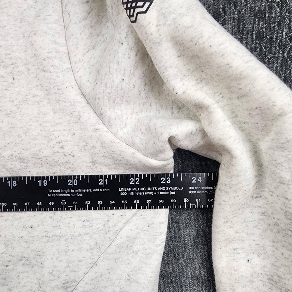 FLX Hoodie Recycled Polyester Blend Mens Large White Speckled Active Outdoor - Picture 5 of 13